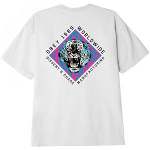 Obey & Dissent Tiger T-shirt White Size Medium